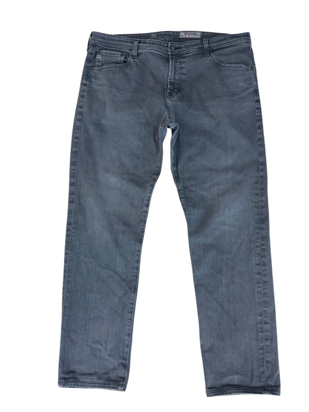 AG Tellis Modern Slim Jeans Mens Size 38 Gray Straight Cotton-Blend Inseam 30"